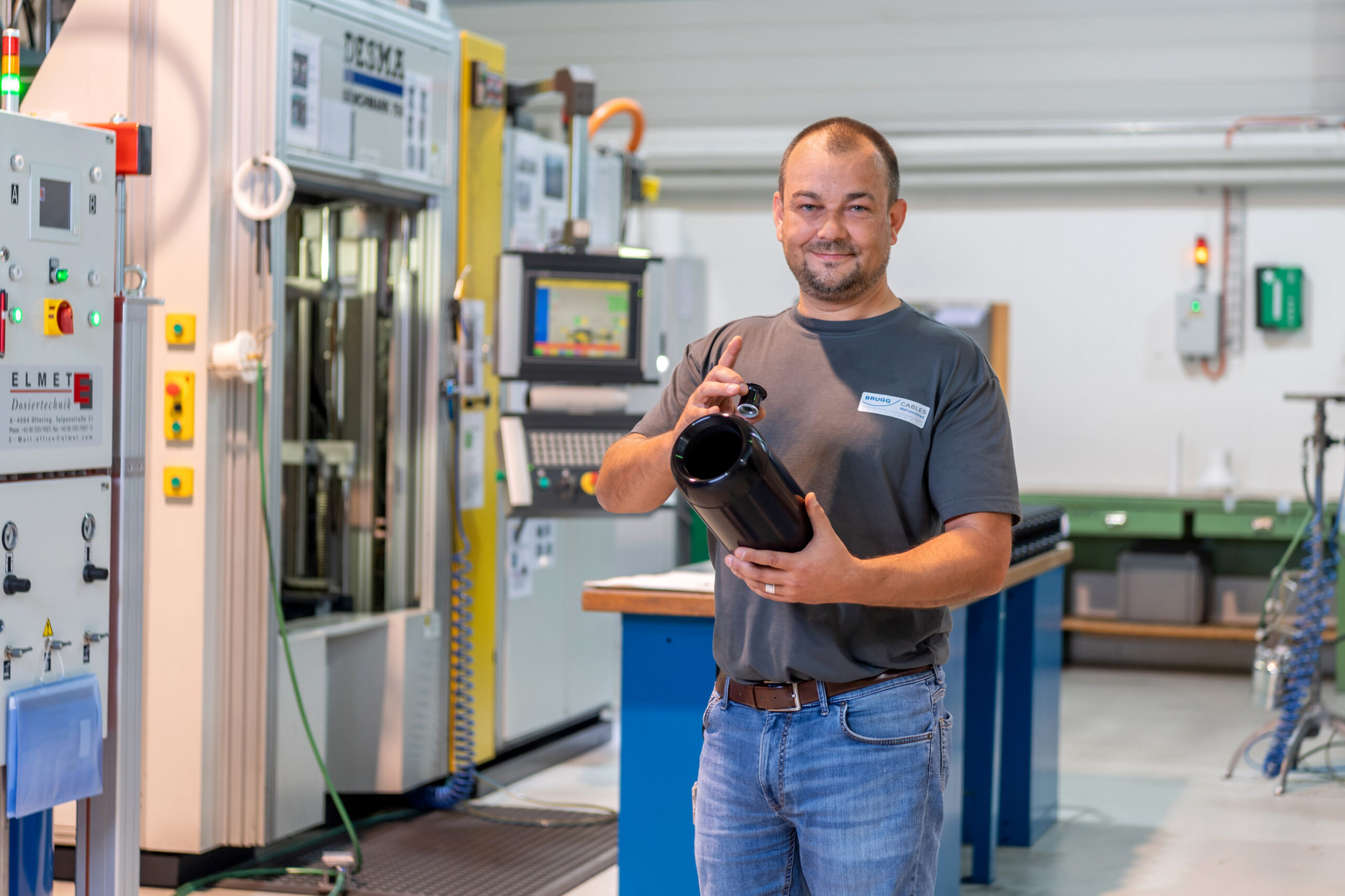 Mitschak Denis - Brugg Cables workshop equipment highlighting engineering roles and career opportunities