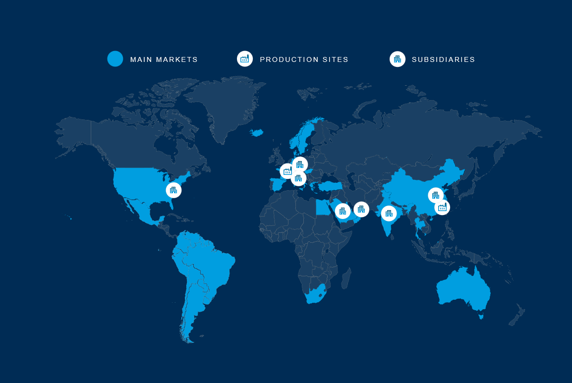 Global presence 1 World map